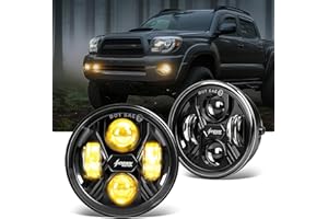 Amber LED Fog Lights for 2005-2011 Toyota Tacoma, 2004-2006 Solara, 2008-2015 Sequoia, 2007-2013 Tundra Accessories, Front Bu