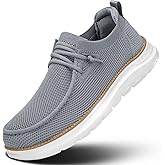 Mens Boat Loafers Slip-on Casual Mesh Walking Shoes Business Oxfords Sneakers Work Lightweight Comfortable Soft Sole