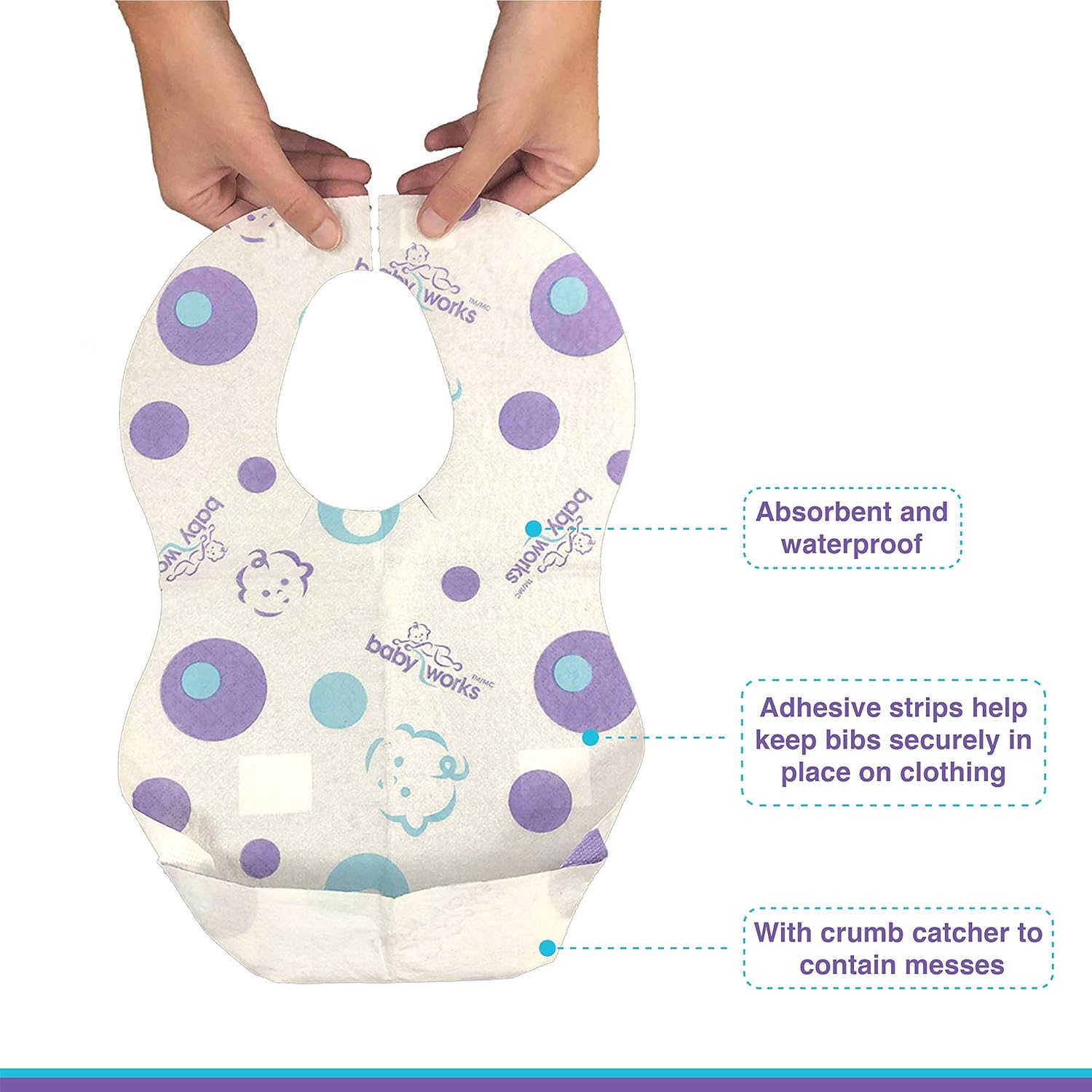 plastic bibs with crumb catcher