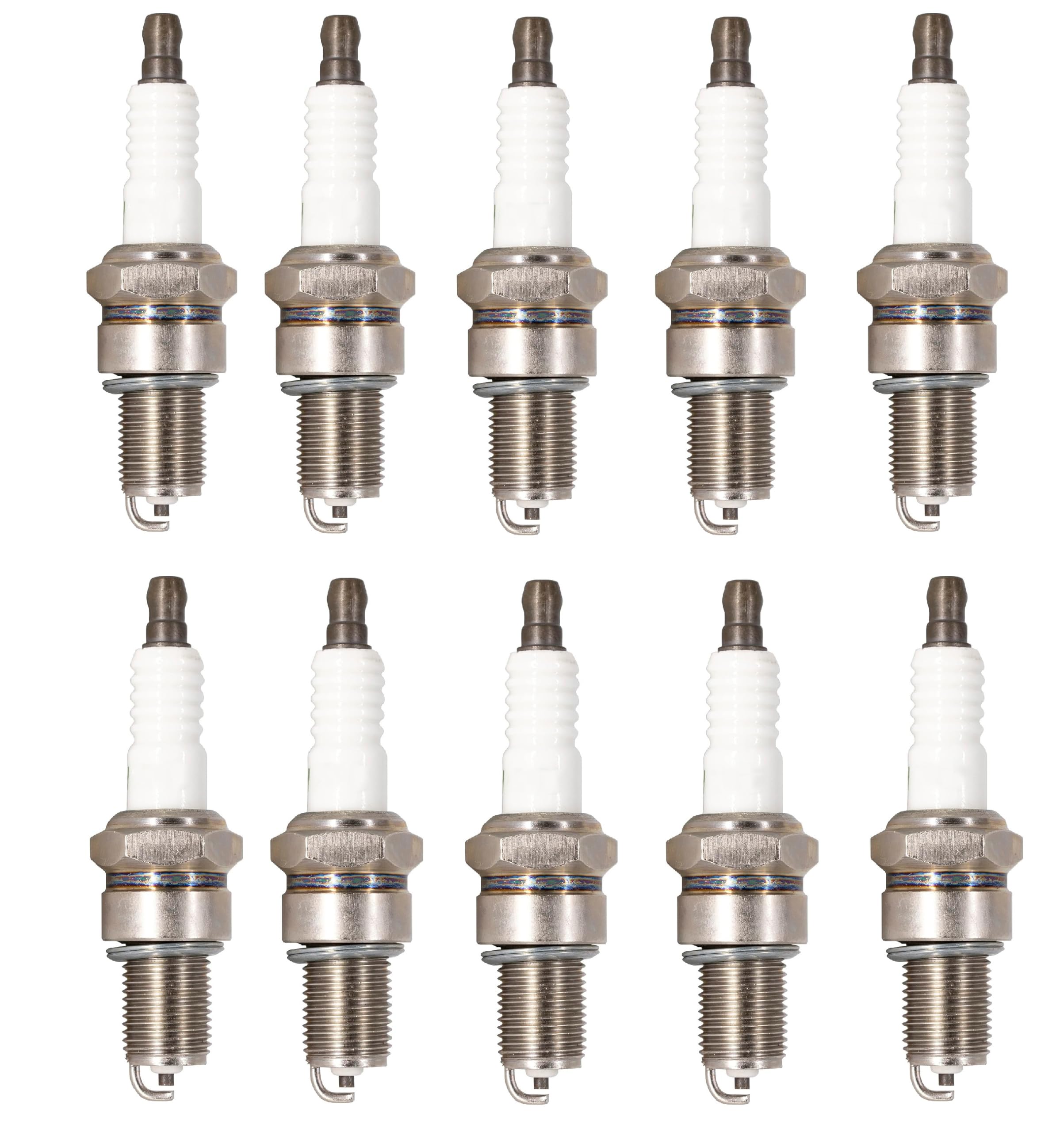 Hippotech Pack of 10 Spark Plug Fits for Honda GX120 GX160 GX200 GX240 GX270 GX340 GX390 Engine Lawn Mower