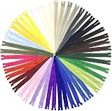 DOITEM 15 cm Multicolor Nylon Zippers 24 Colors 48 pcs Craft Sewing