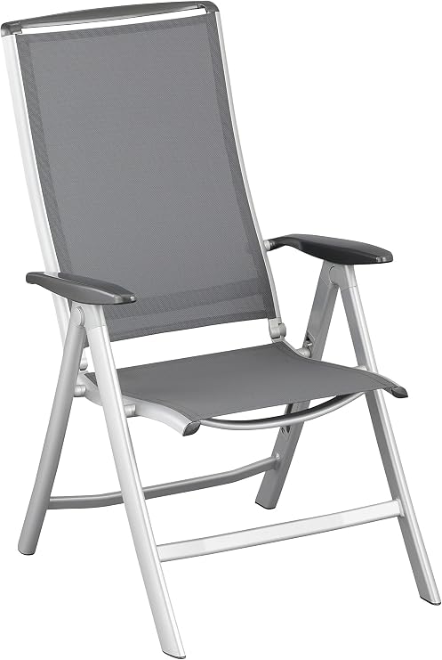 Kettler Liane Advantage Adjustable Garden Chair Practical Folding Garden Furniture Aluminium Robust Plastic Weatherproof Patio Furniture Silver Anthracite Amazon Co Uk Garden Outdoors