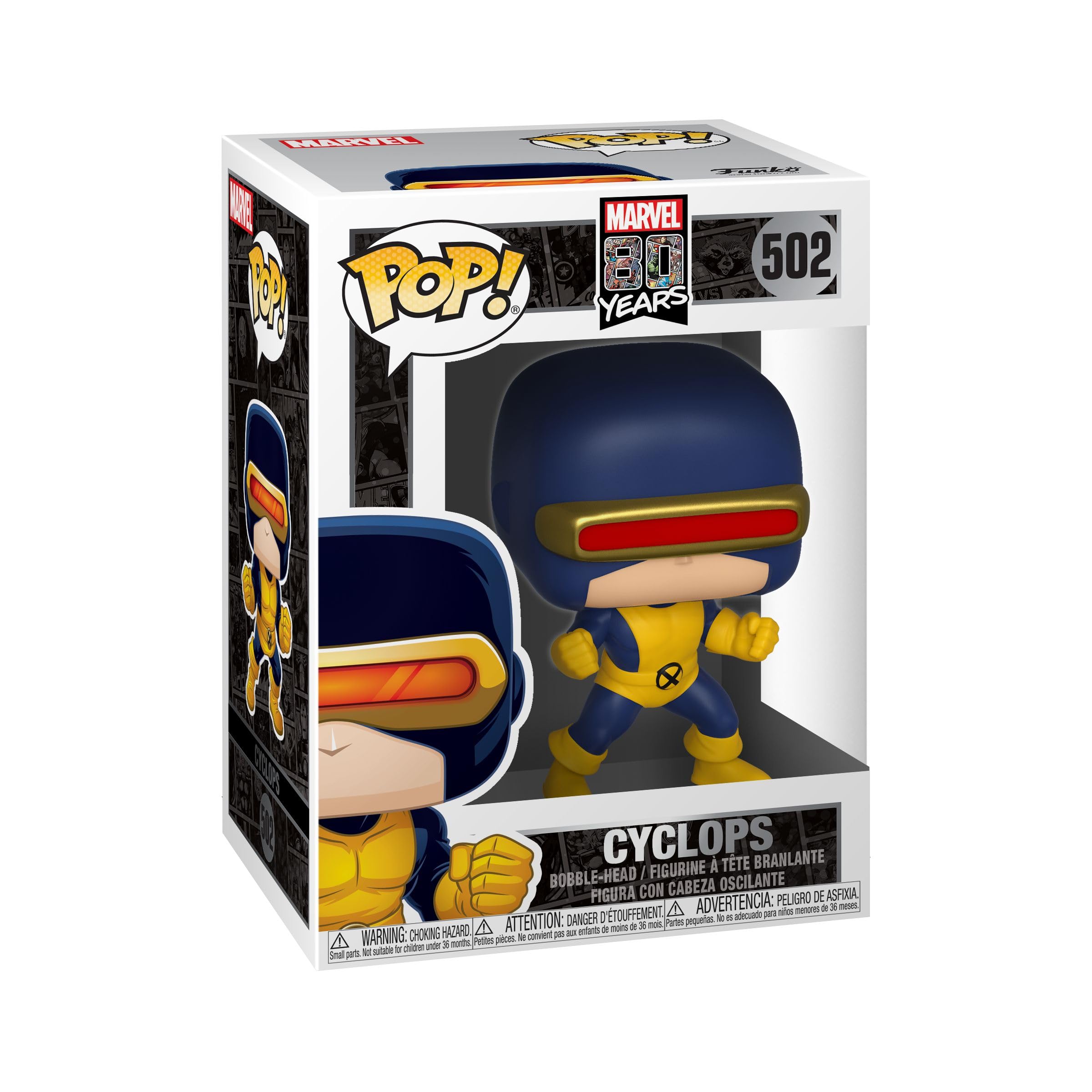 Funko POP! Bobble Marvel: 80th-First Appearance-Cyclops - Marvel Comics - Collectable Vinyl Figure - Gift Idea - Official Merchandise - Toys for Kids & Adults - Comic Books Fans