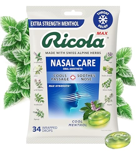 Amazon.com: Ricola Max Swiss Cherry Throat Care Large Bag | Cough