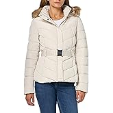 GUESS womens Tally Belted Puffer Jacket