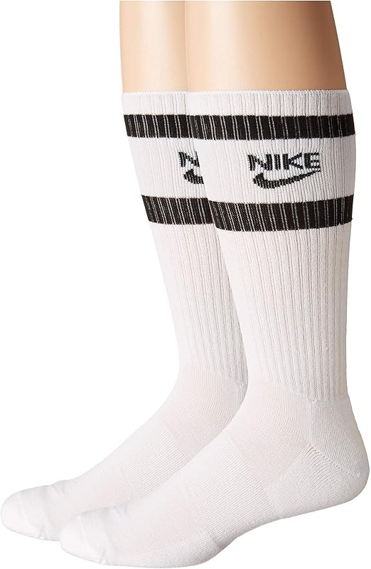 Amazon Nike ナイキ メンズソックス 靴下 Everyday Heritage Crew 2 Pack White Black Lg Men S Shoe 8 12 Women S Shoe 10 13 26 30cm 並行輸入品 スポーツソックス 通販