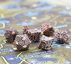 DND Metal Dice Set with Dragon Totem Metal Gife