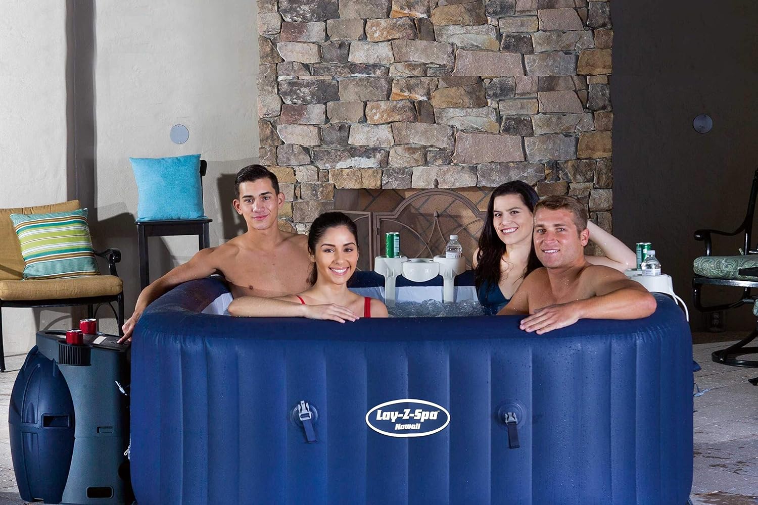 Hot Tub Drinks and Food Holder, Inflatable Spa Accessory BW58416-20, White, 13.5 x 26.5 x 23 cm - Image 5