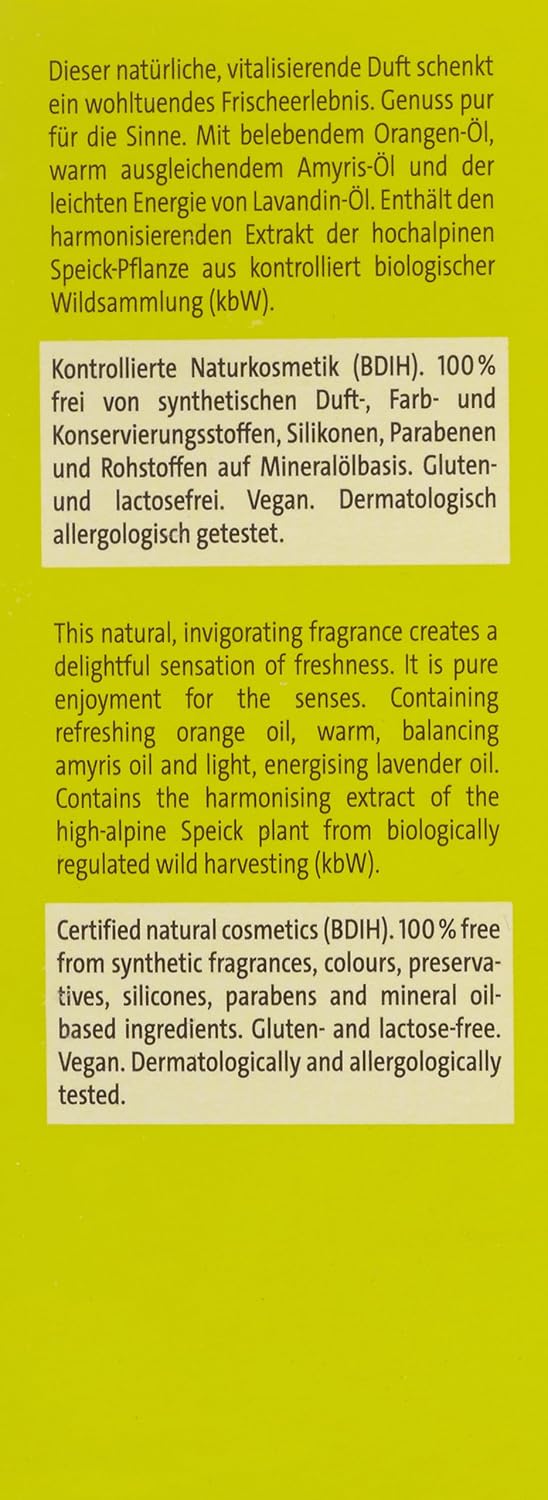 Speick - Agua de colonia natural, 100 ml