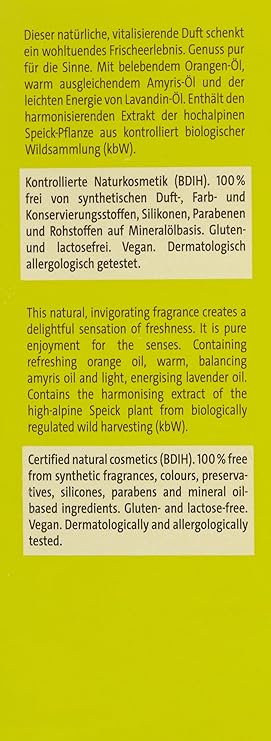 Speick - Agua de colonia natural, 100 ml