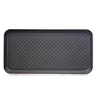 Ottomanson Multi-Purpose Indoor & Outdoor Waterproof Tray, 30" X 15", Black