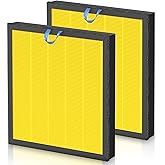 Vital 100S Pet Care Replacement Filter for LEVOIT Vital 100S-P Air Purifier, HEPA and High-Efficiency Activated Carbon Filter for Smoke, Odor, Pollen, Vital 100S-RF-PA, LRF-V102-YUS, Yellow