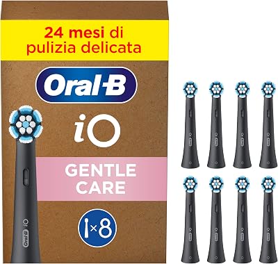 Testine di Ricambio iO Gentle Care, Nere, 8 Ricambi