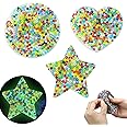 3Pcs Picky Pad for Fidget Toys, Adults Kids Glow at Night Round/Heart/Star Picky Pad Fidget, Reusable Skin Picking Fidget Toy