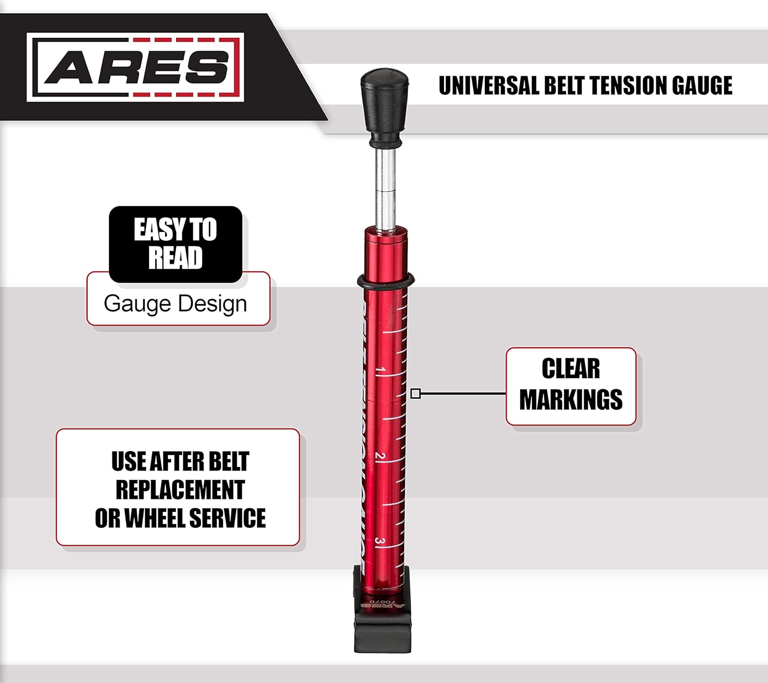 Universal Design with 10Pound Specification Belt Tension Gauge