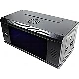 6U 19" 300mm Black Network Cabinet Data Comms Wall Rack, Patch Panel, Switch, PDU LAN
