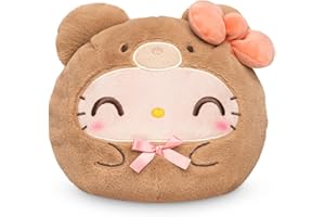 TeeTurtle Hello Kitty Teddy Bear Reversible 6" Plushie - Officially Licensed Sanrio - Cute Kawaii Soft Stuffed Animal