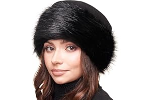 Futrzane Classic Trim Hat - Faux Fur Trimmed Hats for Women - Classy Fleece Cap