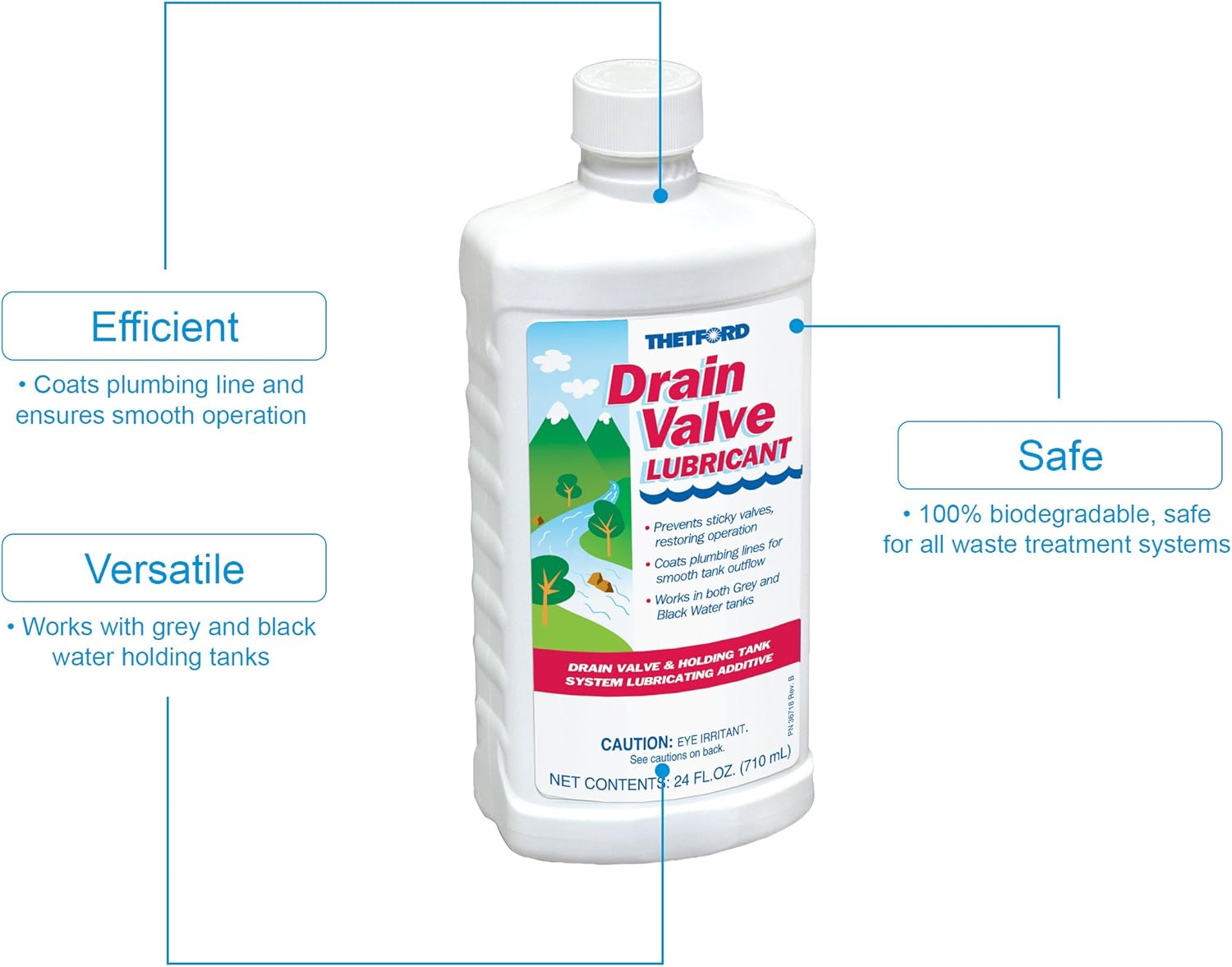 Thetford RV Drain Valve Lubricant - 24 oz 15843: Automotive