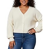 Plus Size Women Cardigan Long Sleeve Button Down Knit Outerwear