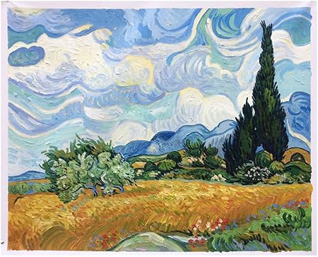 van gogh paintings cypresses
