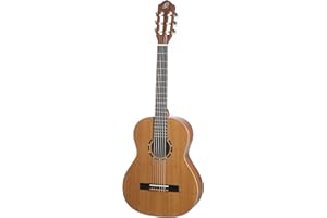 Ortega Guitars 6 String Family Series 3/4 Size Left-Handed Nylon Classical Guitar w/Bag, Cedar Top-Natural-Satin, (R122L-3/4)
