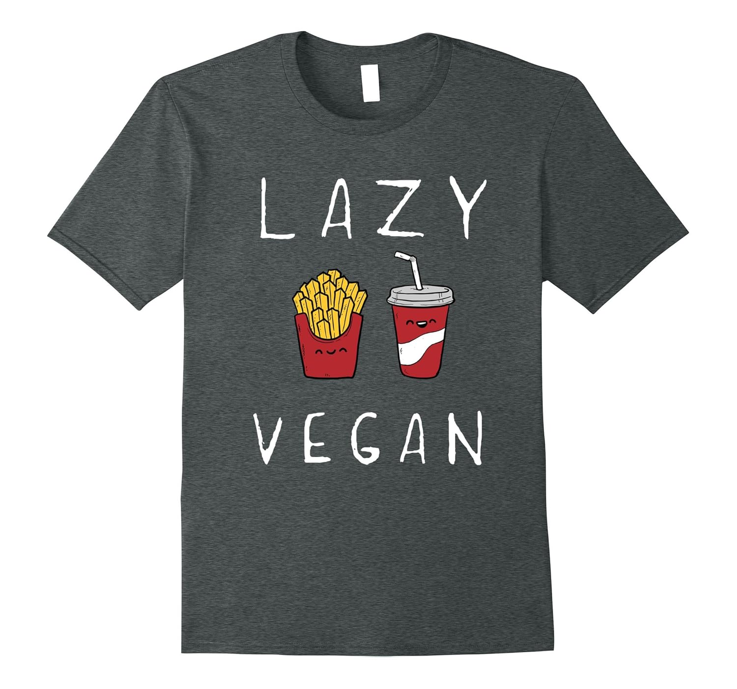 Lazy Vegan Vegetarian Funny Sarcastic Graphic Tee T-shirt-ANZ