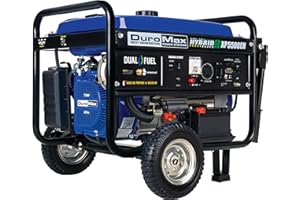DuroMax XP5500EH Electric Start-Camping & RV Ready, 50 State Approved Dual Fuel Portable Generator-5500 Watt Gas or Propane Powered, Blue/Black