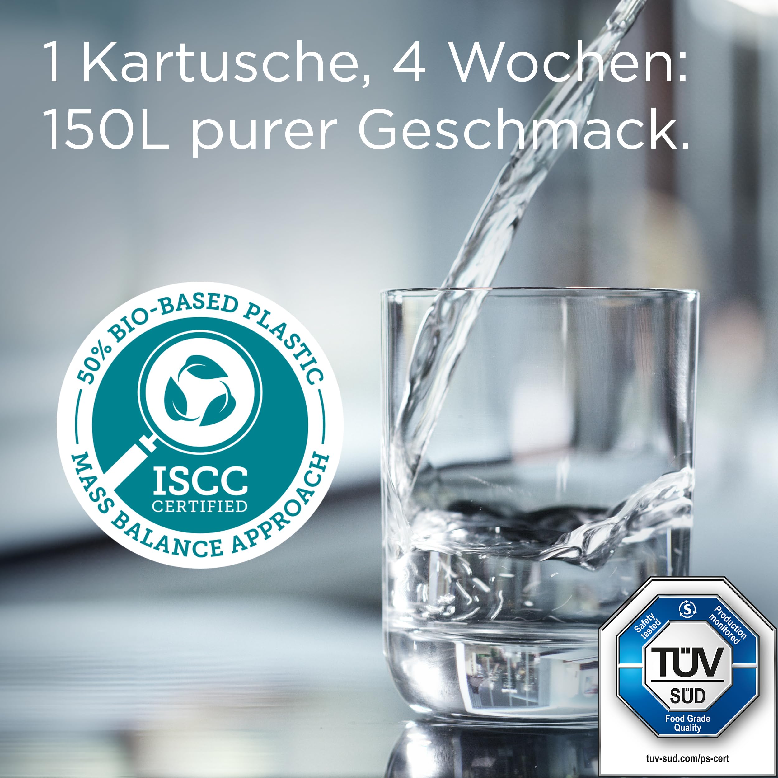 BRITA Wasserfilter Kanne Style Essential weiß (2,4l) inkl. 3x BRITA MAXTRA PRO Pure Performance – Kühlschrankgeeignete Kanne mit Smart Light LED & Klapp-Deckel, filtert Verunreinigungen & mehr 7