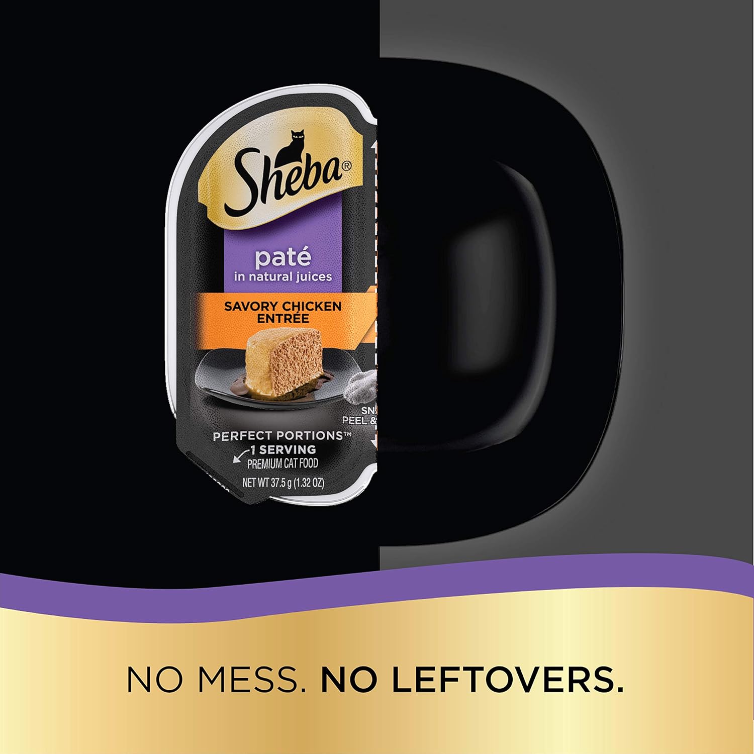 SHEBA PERFECT PORTIONS Soft Wet Cat Food Paté in Natural Juices Signature Savory Chicken Entrée, (24) 2.6 oz. Easy Peel Twin-Pack Trays : Pet Supplies