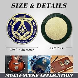 ASmileIndeep Masonic Car Emblem Round & Compass