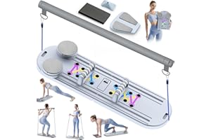 AddWin Pilates Reformer Set, Pilates Board for Home Workout, 2025 Upgrade Multifunctional Foldable Pilates Reformer Board for Women Home Office Use