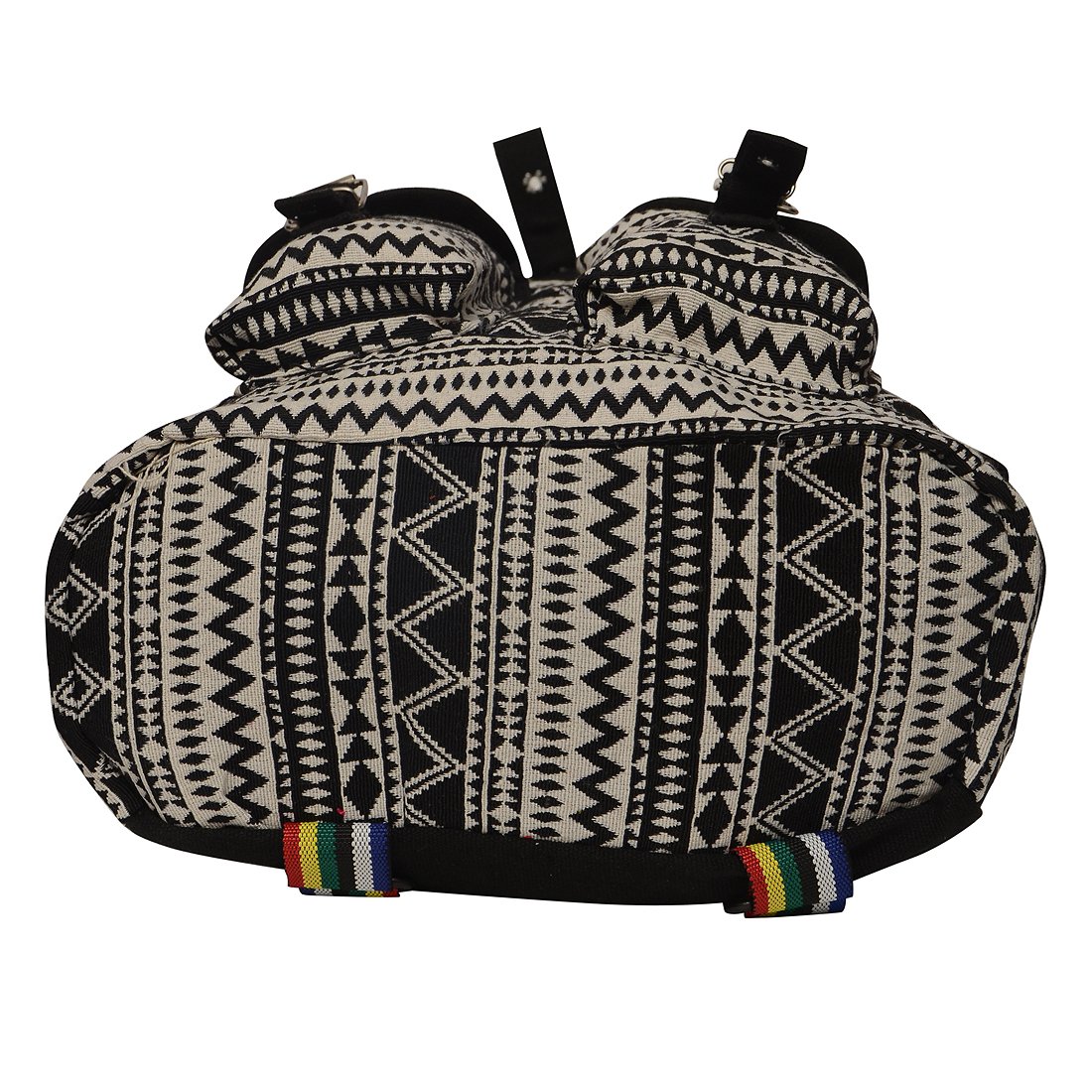 roshiaaz women's stylish canvas backpack bag handbag with beautiful design, red and black