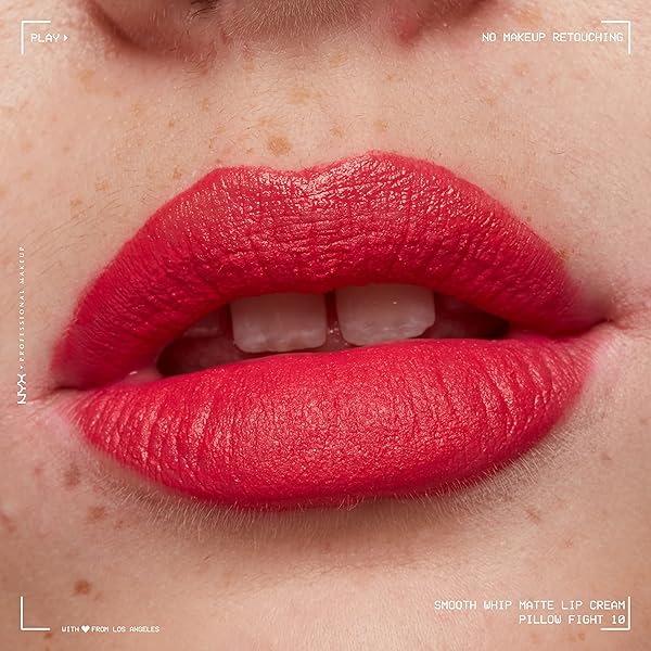 NYX PROFESSIONAL MAKEUP SMOOTH WHIP MATTE LIP CREAM, LONG LASTING, MOISTURIZING, VEGAN LIQUID LIPSTICK – PILLOW FIGHT (HOT FUSCHIA)