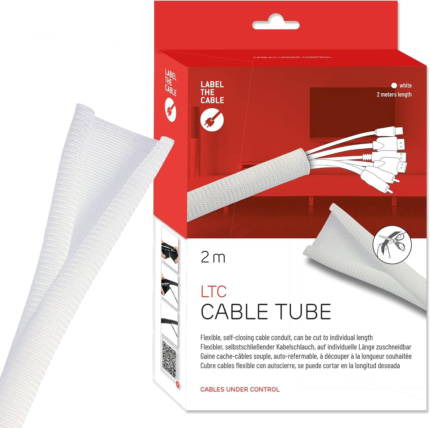 LabelTheCable 5120 LTC TUBEwhite Cable Management Cover Self