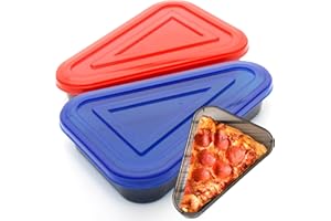 Youngever 2 Pack Pizza Slice Containers, Plastic Pizza Slice Storage