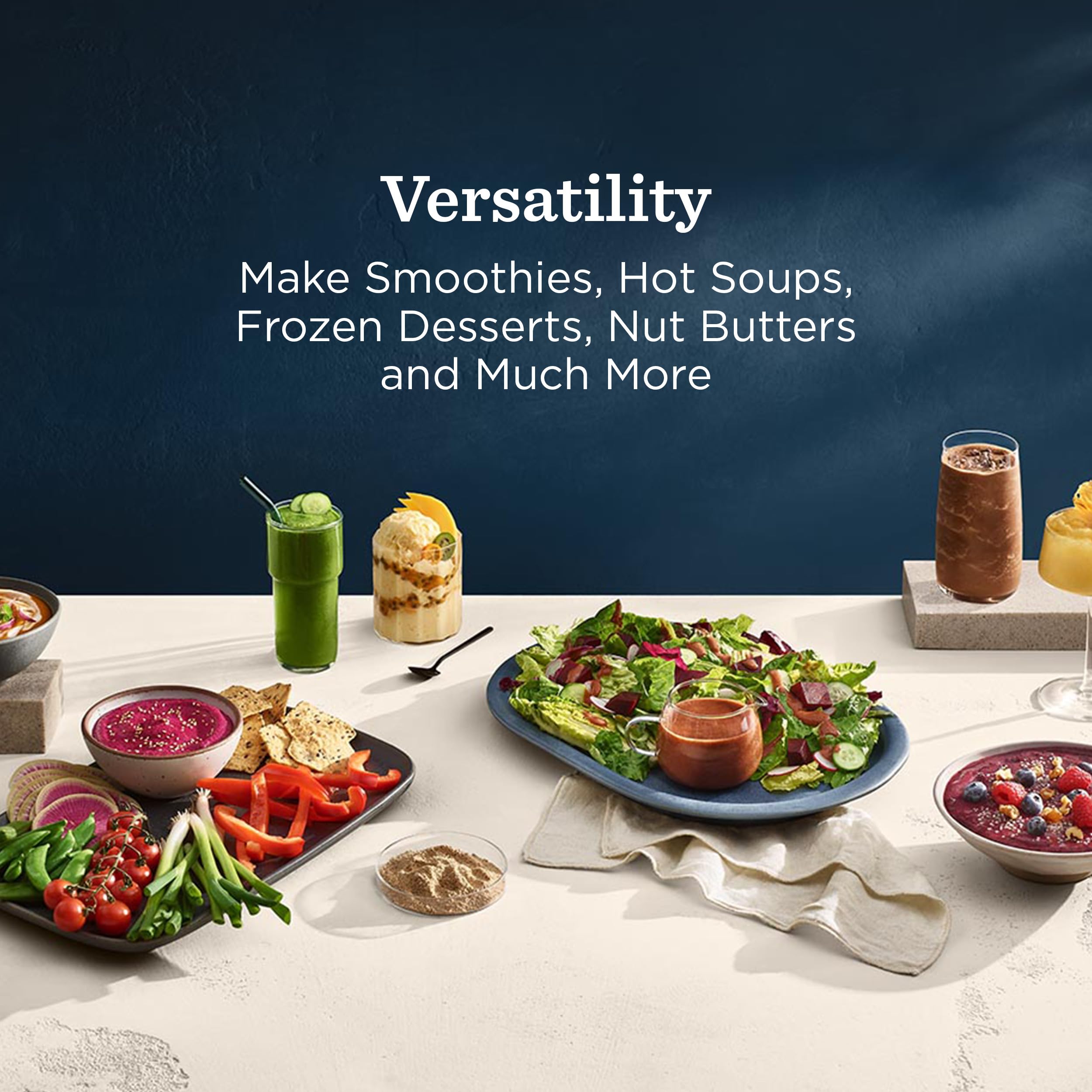 Sistema de cocina Vitamix Ascent X4 Gourmet SmartPrep con accesorio para procesador de alimentos más 2 discos de cuchillas adicionales, recipiente de 48 onzas con AUTODETECCIÓN, blanco polar