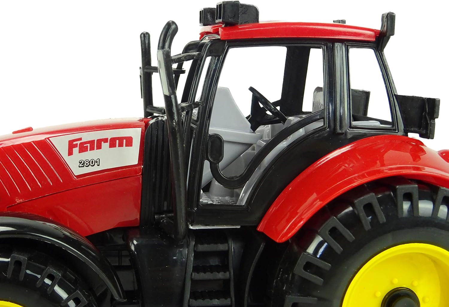 Toyland® Friction Powered Farm Tractor with Opening Hat - Available in Pink, Blue, Red & Green (Red), 22cm x 12cm - Image 5