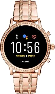Fossil Gen 5 Julianna Stainless Steel Touchscreen Smartwatch with Speaker, Heart Rate, GPS, NFC, and Smartphone Notifications