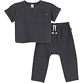 Modern Moments by Gerber Boys' Baby and Toddler Honey Comb Sweater Knit Top and Pant Set
