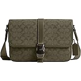COACH Mens League Messenger Bag, Army Green, One Size