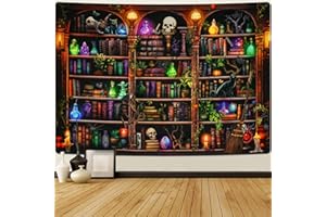 Uspring Goth Tapestry - Witchy Cat Wall Hanging for Bedroom, Living Room, Study Room (51.2 x 59.1 inches)