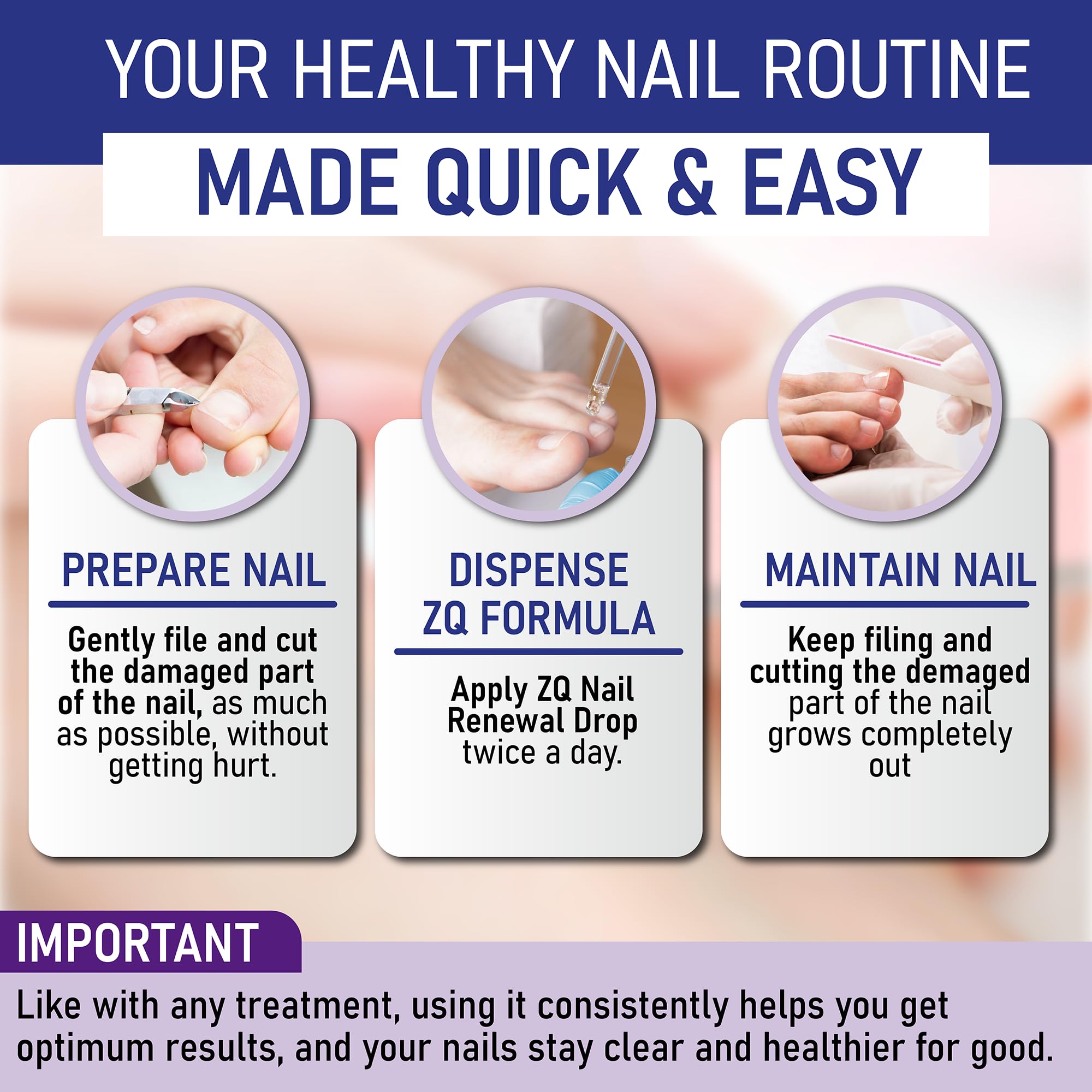 ZanaQuick Extra Strength Toenail & Fingernail Repair Drops - Nail Care Renewal for Thick, Damaged & Discolored Nails - 2 Pack - Image 6