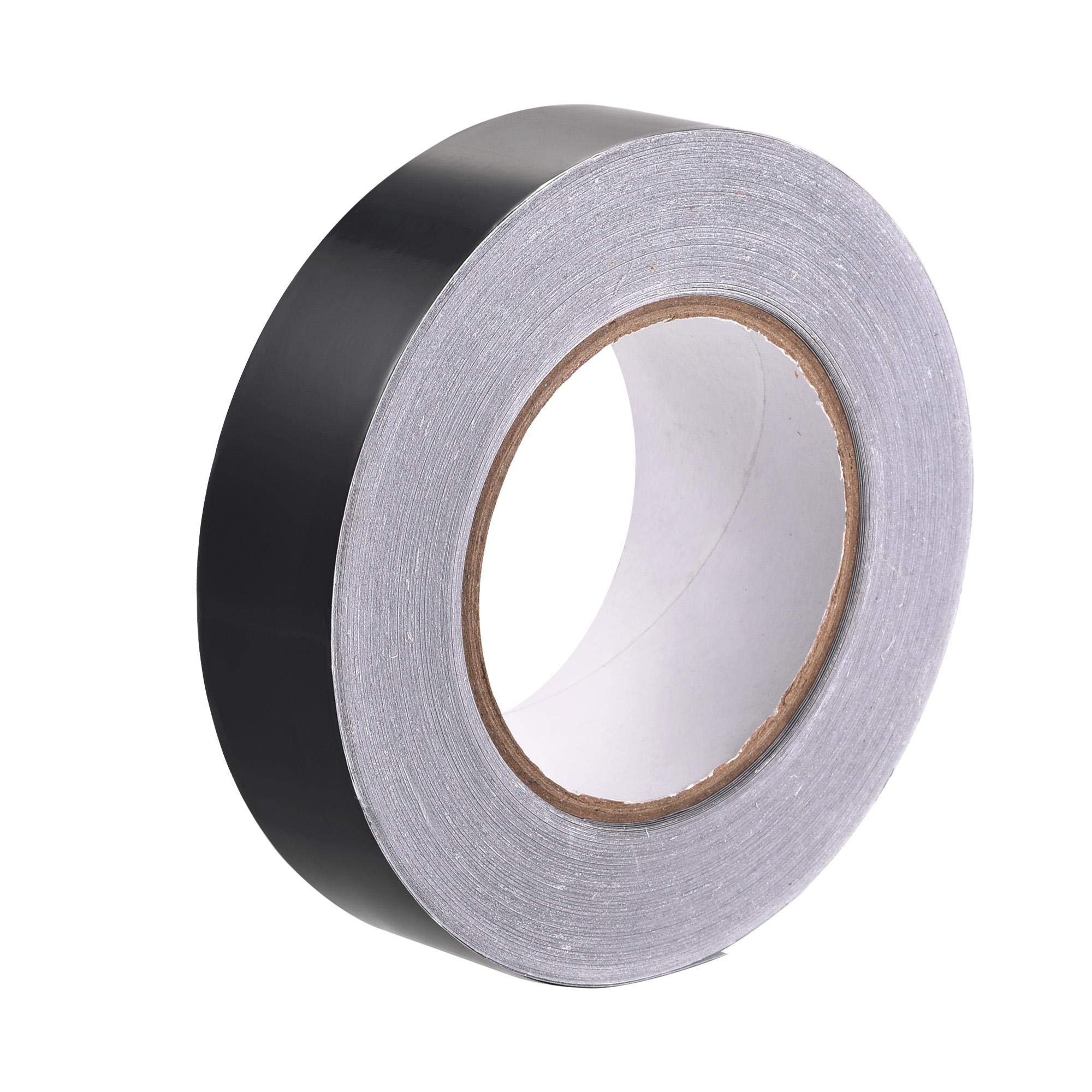 uxcell Aluminum Foil Tape Black Matte Tape Non Reflective 25mmx50m/164ft for HVAC, Sealing, Patching Hot and Cold Air Ducts