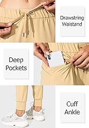 SANTINY Women's Joggers Pants Pockets Drawstring
