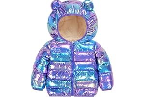 Vogseek Toddler Winter Coat Warm Lightweight Puffer Jacket for Baby Girls Boys Cute Bear Ears Hood Outerwear 6M-3T