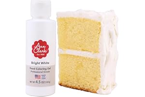 ANN CLARK COOKIE CUTTERS Ann Clark Bright White Food Coloring Gel Large 4.5 oz Professional Grade Made in USA