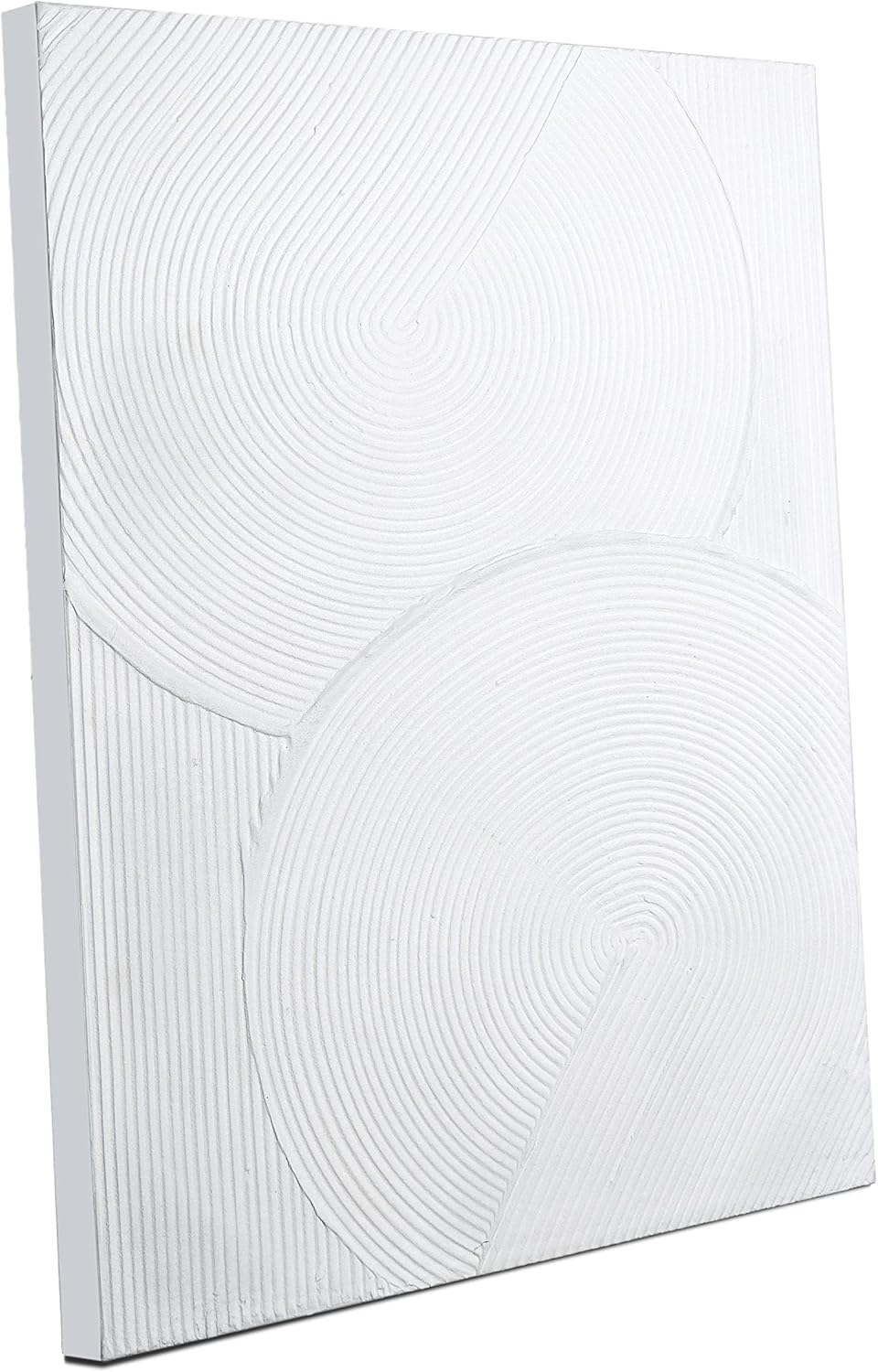 Paintings - Zessonic White Boho Abstract Wall Art - 3D Minimalist Line Hand Painting for Boho Decor, 24