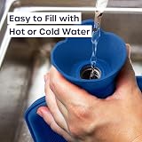 volila 3.5L Extra Large Hot Water Bottle with Blue Faux Fur Cover view 4