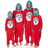 Dr. Seuss Thing 1 & Thing 2 Character Kigurumi Costume Union Suit Pajama Loungewear